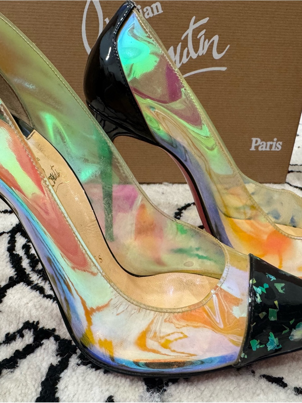 Christian Louboutin Debout Iridescent Pumps size 36/6